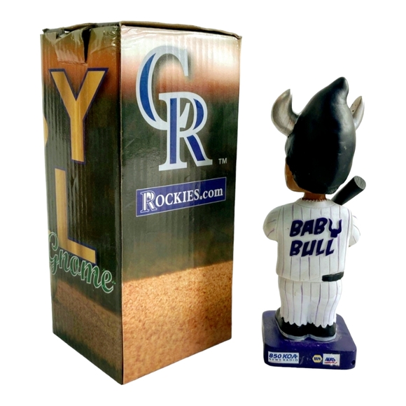 Colorado Rockies "Wilin Rosario" Gnome Baby Bull Bobblehead (2014) in Box - Picture 6 of 7